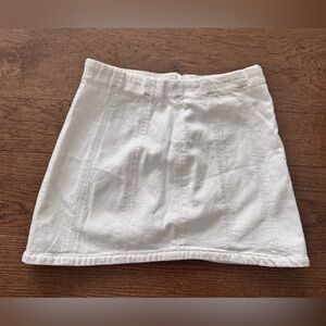 Zara White Denim Skirt